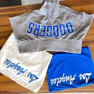 LA DODGERS SHORTS AND TOP SET